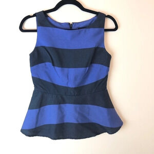 Banana Republic | Striped Shimmer Peplum Top 0P